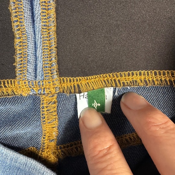 NWOT Halara Flex Women High Waisted Stripe Wide Leg Flowy Jeans M Pockets - Picture 6 of 12